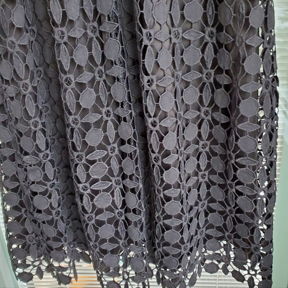 Polagram grey lace short sleeve dress size S - Picture 4 of 7